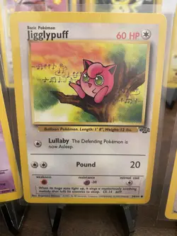 Pokemon TCG Jungle Set Lot Of 7 Cards! Pikachu Snorlax Jigglypuff Abra Evee - Image 2