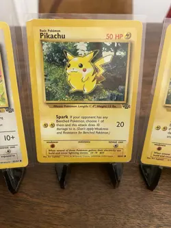 Pokemon TCG Jungle Set Lot Of 7 Cards! Pikachu Snorlax Jigglypuff Abra Evee - Image 4