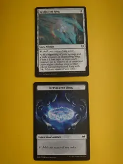 Replicating Ring x2. Snow Artifact & Token Magic the Gathering 2 Card. - Image 1