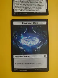 Replicating Ring x2. Snow Artifact & Token Magic the Gathering 2 Card. - Image 2