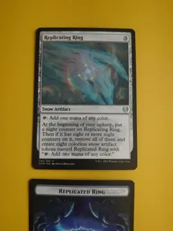 Replicating Ring x2. Snow Artifact & Token Magic the Gathering 2 Card. - Image 3
