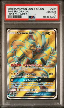 Zeraora GX - 201/214 - PSA 10-Lost Thunder-Pokemon TCG Card - LOW POP - Sun&Moon - Image 3