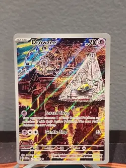 Drowzee 210/198 Illustration Rare Pokemon Card Scarlet And Violet Very Off Centr - Image 1