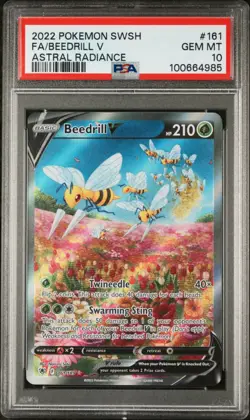 PSA 10 GEM MINT Beedrill V 161/189 Alt Art Astral Radiance Pokemon Card - Image 1