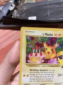 Happy Birthday Pikachu Holo 24 Celebrations Birthday Pokemon Card NM - Image 2