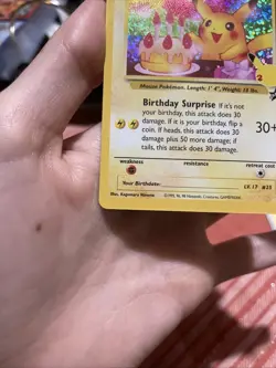 Happy Birthday Pikachu Holo 24 Celebrations Birthday Pokemon Card NM - Image 4
