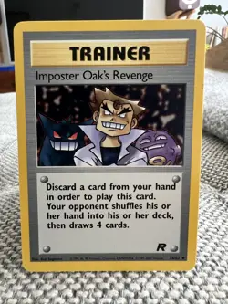 Imposter Oak's Revenge Team Rocket 76/82 Near Mint Non Holo Pokemon Card 1999 - Image 1
