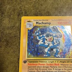 Pokemon Machamp 1st Edition 8/102 Base Set TCG Card HP Condition - Image 5