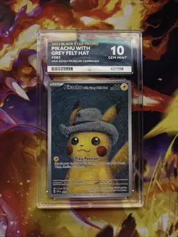 Pokemon Card Pikachu with Grey Felt Hat, SVP 085, Van Gogh Museum Promo Ace 10 - Image 1