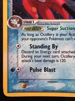 Misprint Octillery 10/115 EX Unseen Forces Pokemon Card Reverse Holo Near Mint - Image 5