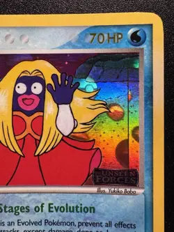 Misprint Jynx 28/115 EX Unseen Forces Pokemon Card Reverse Holo Foil Rare LP - Image 4