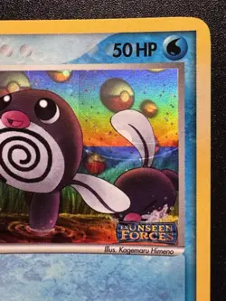 Misprint Poliwag 67/115 EX Unseen Forces Pokemon Card Reverse Holo Near Mint - Image 4