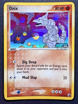Misprint Onix 65/115 EX Unseen Forces Pokemon Card Reverse Holo Rare Near Mint - Image 1