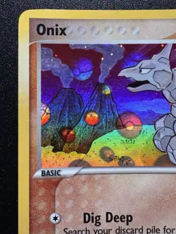 Misprint Onix 65/115 EX Unseen Forces Pokemon Card Reverse Holo Rare Near Mint - Image 3