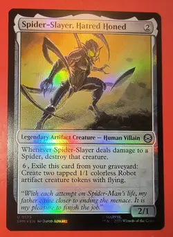 MAGIC,MTG: SPIDER-MAN, SPIDER-SLAYER,HATRED HONED, 0175, RARE , FOIL ,NM, SPM - Image 1