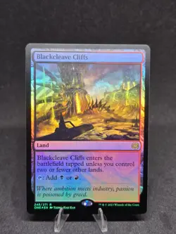 MTG Blackcleave Cliffs 248/271 Phyrexia All Will Be One Rare Foil NM - Image 1