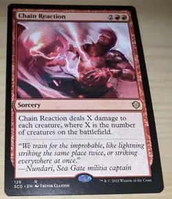 MTG Magic the Gathering Chain Reaction (126/418) Starter Commander Decks LP - Image 1