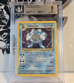 BGS 9 POLIWRATH HOLO #13 BASE SET POKEMON GAME 1999 MINT - Image 1