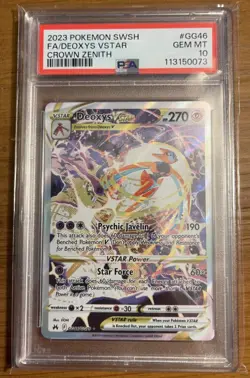 PSA 10 🟣 Pokemon Deoxys VSTAR GG46/GG70 Crown Zenith Galarian Gallery GEM MT! - Image 1
