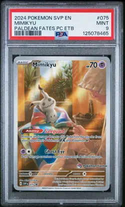 2024 POKEMON SVP EN-SV BLACK STAR PROMO #075 MIMIKYU PSA 9 - Image 1