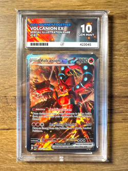Pokemon TCG Journey Together Volcanion ex 182/159 SIR Illustration ACE Graded 10 - Image 1