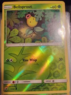 Reverse Holo Foil Bellsprout # 1/145 Guardians Rising Set Pokemon Cards NM/MINT - Image 1