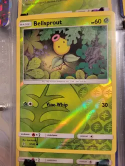 Reverse Holo Foil Bellsprout # 1/145 Guardians Rising Set Pokemon Cards NM/MINT - Image 2