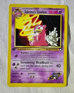 Pokemon Card - Sabrina's Slowbro 1st Edition Gym Heroes 60/132 Near Mint - Image 1