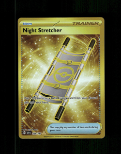 Custom Gold HOLO Night Stretcher EX Night Stretcher Card READ DESCRIPTION BELOW - Image 1