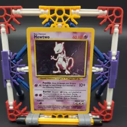 Pokemon TCG Card Base Set Mewtwo 10/102 Holo Rare, MP - Image 1