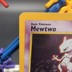 Pokemon TCG Card Base Set Mewtwo 10/102 Holo Rare, MP - Image 2
