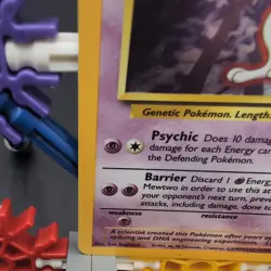 Pokemon TCG Card Base Set Mewtwo 10/102 Holo Rare, MP - Image 5