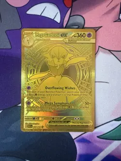 Mega Gardevoir Ex 187/132 Secret Rare Gold Mega Evolutions Pokemon Card - Image 1