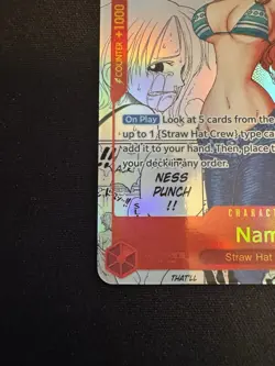 One Piece Trading Card Game Nami Manga Alt Art Rare PRB-01 English OP01-016 NM - Image 5