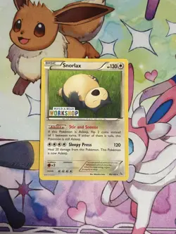 Sleeping Snorlax Build-A-Bear Stamped 80/106 Promo Pokemon Card Rare GC - Image 1