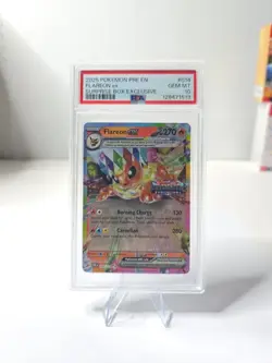 Pokemon TCG PSA 10 Flareon EX 014/131 Prismatic Evolutions Stamped Promo Card - Image 1