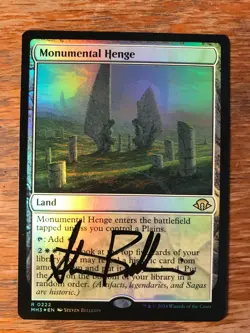 Magic the Gathering MTG foil Monumental Henge Modern Horizons 3 signed NM - Image 2