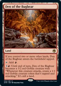 1 x Den of the Bugbear - Adventures in the Forgotten Realms - Light Play - MTG - Image 1