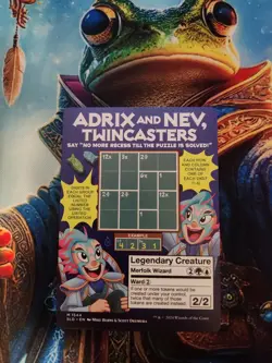 MTG Adrix And Nev, Twincasters - Secret Lair Non Foil, Signed By Artist, LP - Image 2