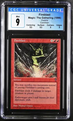 FIREBLAST Visions C CGC 9 Q++ MTG [Nostalgium] - Image 1