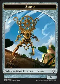 X4 Servo Token (Park) Kaladesh LP/NM MTG Magic DNA GAMES - Image 1