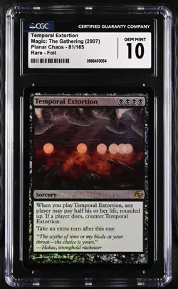 TEMPORAL EXTORTION Planar Chaos Foil Rare CGC 10 MTG [Nostalgium] - Image 1