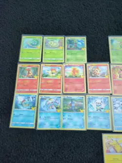 Pokemon 25th Anniversary McDonalds Promo Lot Non-Holo 24/25 Missing Turtwig - Image 2