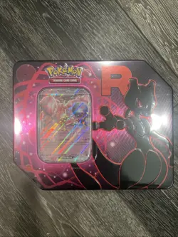 Pokemon TCG Destined Rivals Team Rocket Tin Mewtwo EX BRAND NEW SEALED IN HAND! - Image 1
