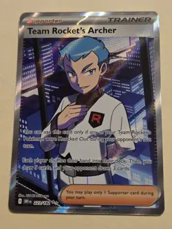 Team Rocket's Archer 223/182 Sv10: Destined Rivals Full Art Trainer Pokemon TCG - Image 1