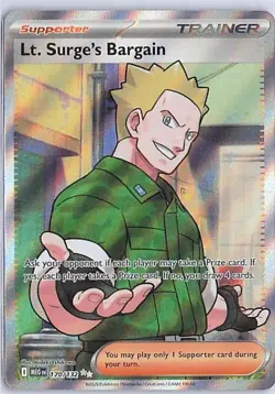 Lt. Surge's Bargain 170/132 Ultra Rare Full Art Pokemon Mega Evolution MINT - Image 1