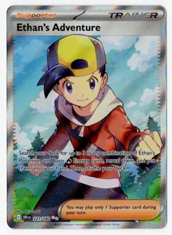 Pokemon TCG Ethan's Adventure 221/182 Sv10: Destined Rivals Full Art Trainer NM! - Image 1