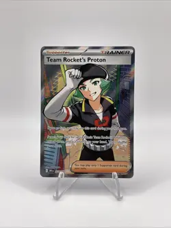 Pokemon TCG Destined Rivals Team Rocket's Proton Full Art Trainer #227 - Image 1