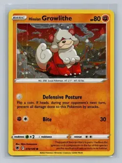 Pokemon TCG Hisuian Growlithe 070/189 Astral Radiance Cosmos Holo Promo NM/M - Image 1