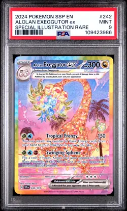 2024 POKEMON SSP EN-SURGING SPARKS #242 ALOLAN EXEGGUTOR EX PSA 9 - Image 1